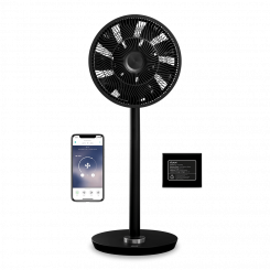 Duux Smart Fan Whisper Flex Smart Black with Battery Pack Stand Fan Timer Number of speeds 26 2-22 W Oscillation Diameter 34 cm Black