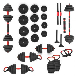 6In1 Hms Sgn120 Weight Set (Barbell, Dumbbell And Kettlebell) 20Kg
