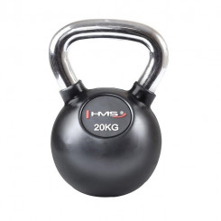 Rubber kettlebell with chrome-plated handle 20 kg HMS KGC20