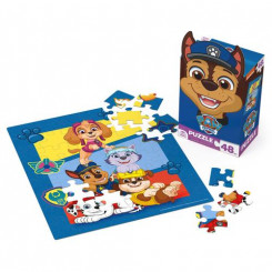 Games PAW Patrol, 48-Piece Jigsaw Puzzle with Cute Ear Gift Box Chase Marshall Skye Everest Rubble Ryder PAW Patrol Toy Puzzles, for Kids Ages 3 and up