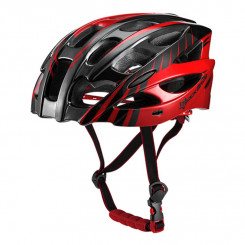 Adjustable bicycle helmet + Rockbros WT027-S glasses (red)