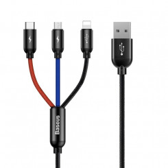 Cable Usb To 3In1 1.2M / Black Camlt-Bsy01 Baseus