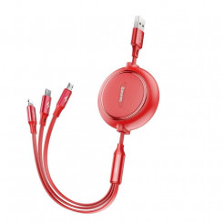 Cable Usb To 3In1 1.2M / Red Camlt-Jh09 Baseus