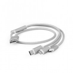 Cable Usb Charging 3In1 1M / Silv Cc-Usb2-Am31-1M-S Gembird