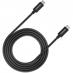 CANYON UC-42, USB4 TYPE-C–C TYPE-C kaablikoost 20G 2m 5A 240W(ERP) koos E-MARK, CE, ROHS, must