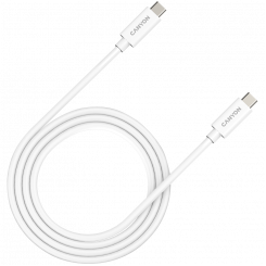 CANYON UC-44, кабель, U4-CC-5A1M-E, кабель USB4 TYPE-C — TYPE-C в сборе 40G 1м 5A 240W(ERP) с E-MARK, CE, ROHS, белый