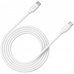 CANYON UC-12, кабель 100 Вт, 20 В/5 А, от типа C до типа C, 2 м с маркировкой, провод питания: 20AWG*4C, сигнальные провода: 28AWG*4C, наружный диаметр 4,5 мм, ПВХ, белый