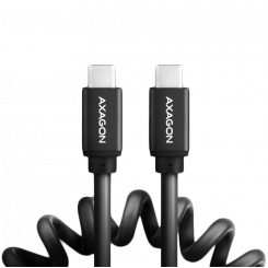 Axagon Data and charging USB 2.0 cable 1.1 m long. PD 60W, 3A. Black twisted.