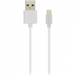Кабель CANYON, цвет - белый, разъем USB-Lightning, сертификат MFI/Apple, длина 1 м.