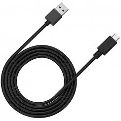 CANYON UC-4, C-tüüpi USB 3.0 standardkaabel, toite- ja andmeväljund, 5 V 3A 15 W, OD 4,5 mm, PVC ümbris, 1,5 m, must, 0,039 kg