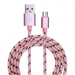 Garbot Garbot Grab&Go 1 m punutud mikro-USB kaabel, roosa
