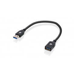 IOGEAR USB 3.0 Male - USB 3.0 Female, 0.3m, 5Gbps