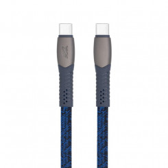 Cable Usb-C To Usb-C 1.2M / Blue Ps6105 Bl12 Rivacase