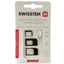 Комплект адаптера для SIM-карты Адаптеры для SIM-карт Swissten