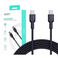 AUKEY CB-NCC2 USB-C Type-C Power Delivery PD 60W 3A 1,8m nailonmust