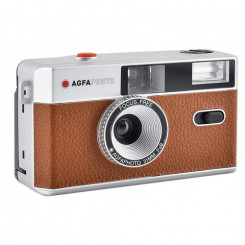 Пленочный фотоаппарат AgfaPhoto 603002 Компактный пленочный фотоаппарат 35 мм Коричневый, Серебристый