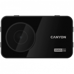 Canyon DVR10GPS, 3,0-дюймовый IPS (640x360), FHD 1920x1080 при 60 кадрах в секунду, NTK96675, 2-мегапиксельная CMOS-матрица Sony Starvis IMX307, 2-мегапиксельная камера, угол обзора 136°, Wi-Fi, GPS, база данных видеокамер, USB Type-C , Суперконденсатор, 