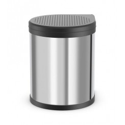 Hailo Compact-box M 15 L Round Stainless steel Black, Stainless steel