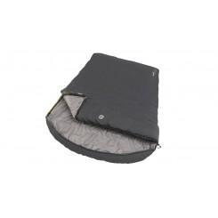 Двухместный спальный мешок Outwell Campion Lux 225 x 140 см, открывается в 2 стороны, с автоматическим замком, L-образный, темно-серый