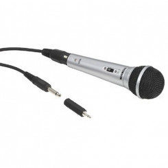 Hama 00131597 mikrofon Must, hõbedane karaoke mikrofon