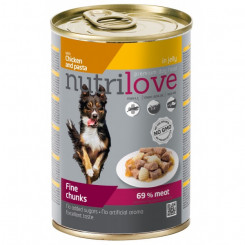 Nutrilove canned dog food with chicken and pasta in jelly 415g