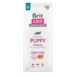 Kuivtoit igat tõugu kutsikatele ja noortele koertele (4 nädalat - 12 kuud).Brit Care Dog Grain-Free Puppy Salmon 12kg
