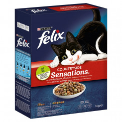 PURINA Felix Countryside Sensations Beef - сухой корм для кошек - 1кг