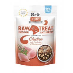 BRIT Care Raw Treat Indoor&Antistress Chicken - лакомство для кошек - 40г