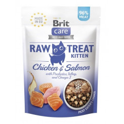 BRIT Care Raw Treat Kitten kana lõhega - kassi maiused - 40g