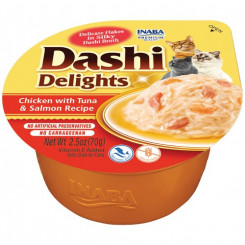 INABA Dashi Delights kana tuunikala ja lõhe puljong - kassi maius - 70g
