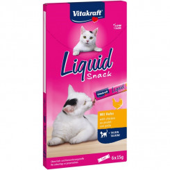 VITAKRAFT Liquid Snack Chicken - cat treats - 6 x 15g