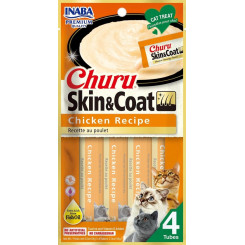 INABA Churu Skin&Coat Рецепт курицы - лакомство для кошек - 4x14 г