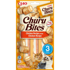 INABA Churu Bites Куриные обертки по рецепту - лакомство для кошек - 3x10 г