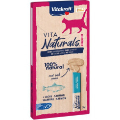 VITAKRAFT Vita Naturals Liquid Salmon - kassi maiused - 5 x 15g