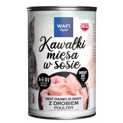 WAFI Meat chunks in gravy Poultry - wet cat food - 415 g
