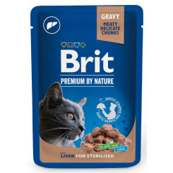 BRIT Premium Cat Liver Sterilized - влажный корм для кошек - 100г