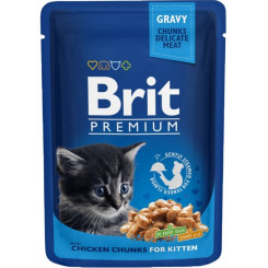 BRIT Premium Cat Kitten Chicken - влажный корм для кошек - 100г