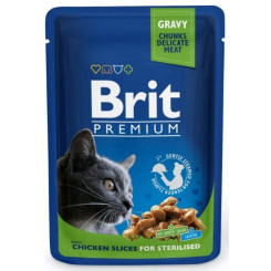 BRIT Premium Cat Chicken Sterilized - märg kassitoit - 100g