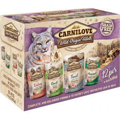 CARNILOVE Cat Wild Origin Fillets — влажный корм для кошек — 12x85 г