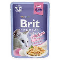 BRIT Premium Chicken Files in Jelly - märg kassitoit - 85g