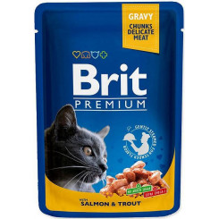 BRIT Premium Cat Salmon&Trout - влажный корм для кошек - 100г