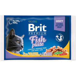 BRIT Premium Cat Fish Plate — влажный корм для кошек — 4x100 г
