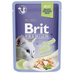 BRIT Premium Trout Fillets в желе - влажный корм для кошек - 85г