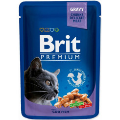 BRIT Premium Cat Cod Fish - влажный корм для кошек - 100г