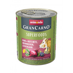 ANIMONDA GranCarno 4017721824408 koerte niiske toit Peet, veiseliha, murakad, võilill täiskasvanud 800 g