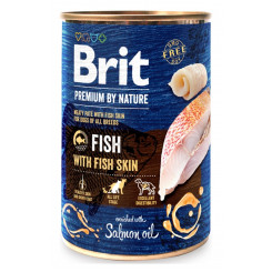 BRIT Premium by Nature Fish с рыбьей кожей - влажный корм для собак - 400 г