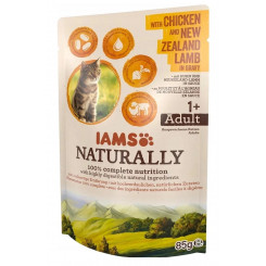 IAMS Naturally Adult kana ja Uus-Meremaa lambaga kastmes - kassi märgtoit - 85g