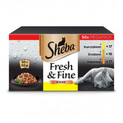 SHEBA пакетики в соусе со вкусом птицы - влажный корм для кошек - 50х50 г