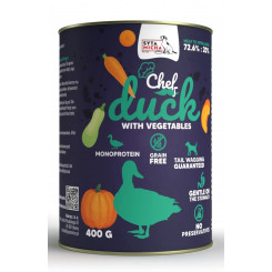 SYTA MICHA Chef Duck köögiviljadega - märg koeratoit - 400g