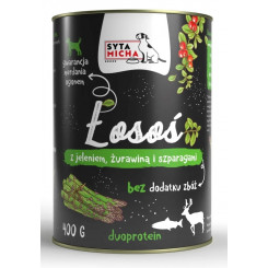 SYTA MICHA Salmon with deer, cranberries and asparagus - wet dog food - 400g